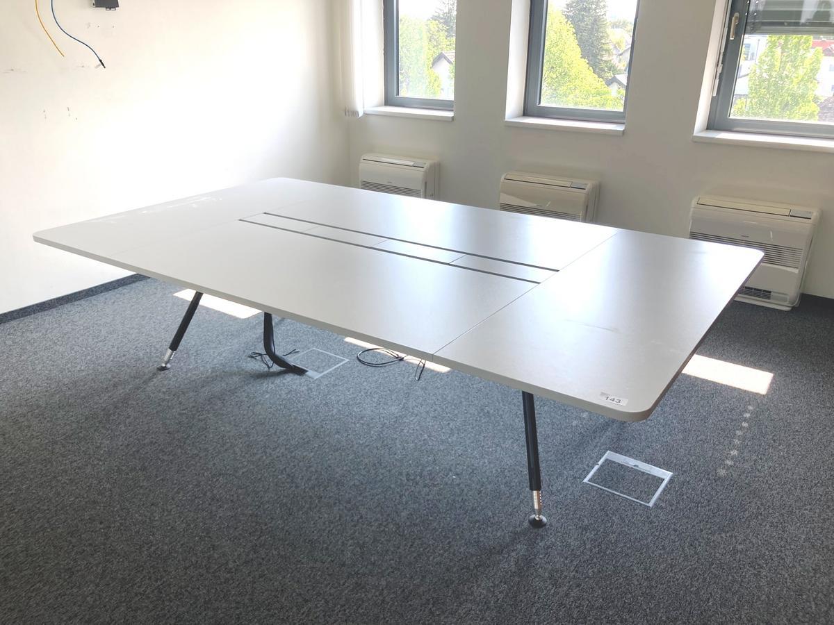 Konferenztisch, 4teilig, Maße: ca. 280 x 160 cm